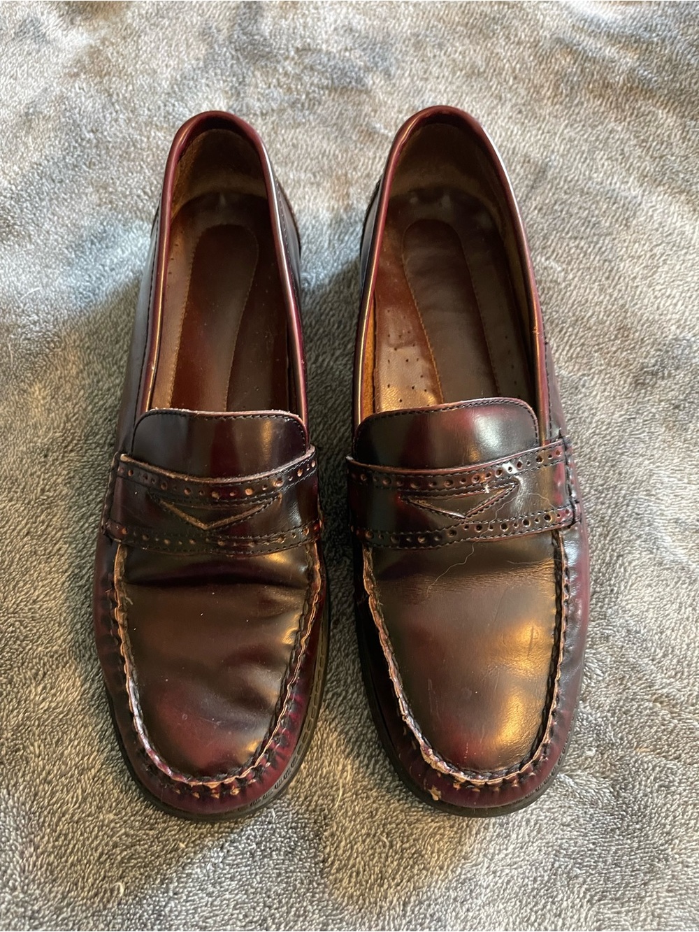 Bass Women’s Leather Clara Burgundy Penny Loafers